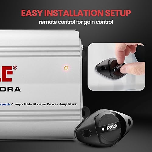 Miniatura 5 de Pyle Amplificador marino automático de 4 canales  200 vatios RMS 4 OHM estéreo de rango completo con Bluetooth inalámbrico y potente altavoz Prime