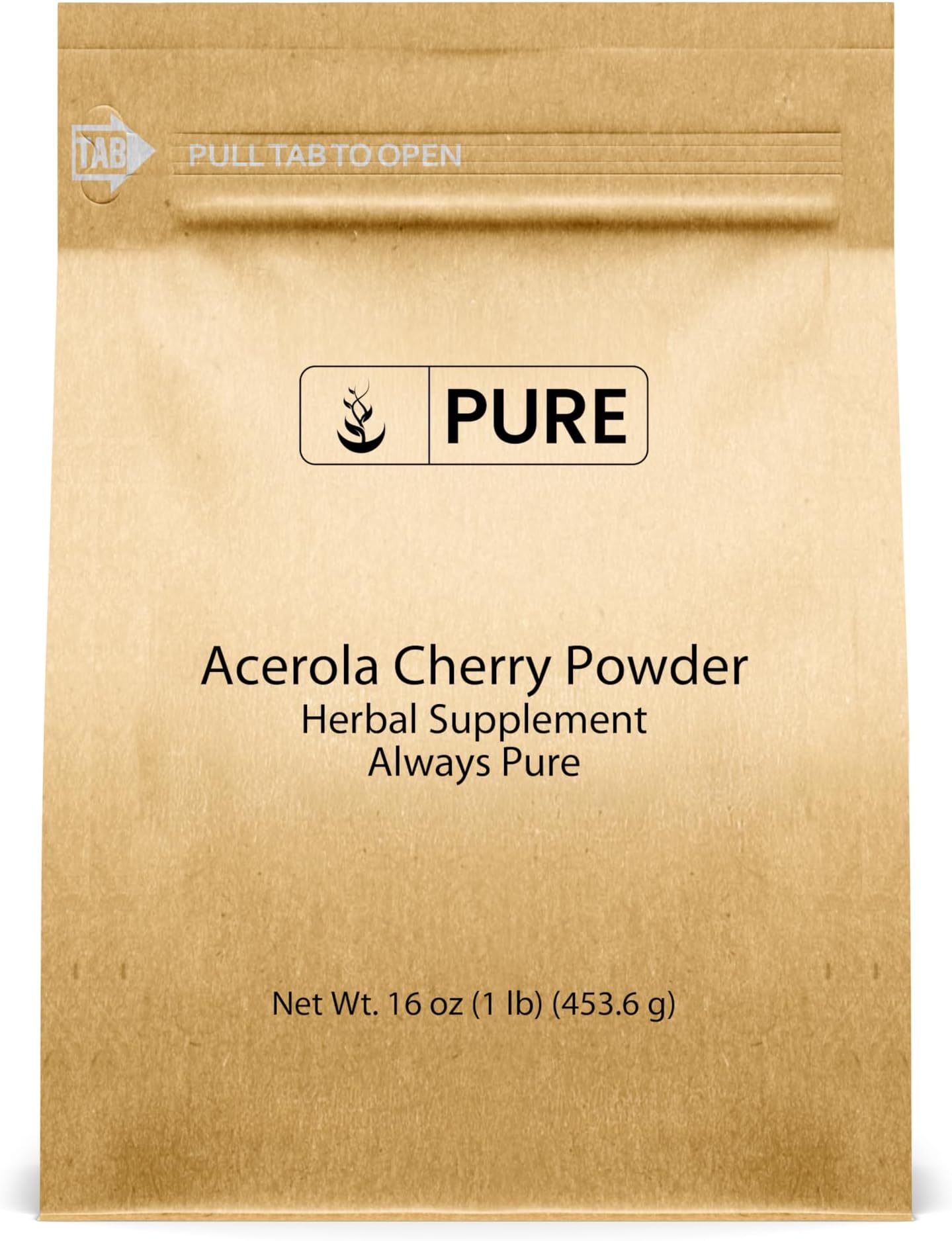 Pure Original Ingredients Acerola Cherry Powder 1lb Non-GMO, Gluten Free, Eco-Friendly Packaging