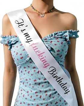 Its My Birthday Sash Black and Pink for Women, Gift Idea for Birthday Girl