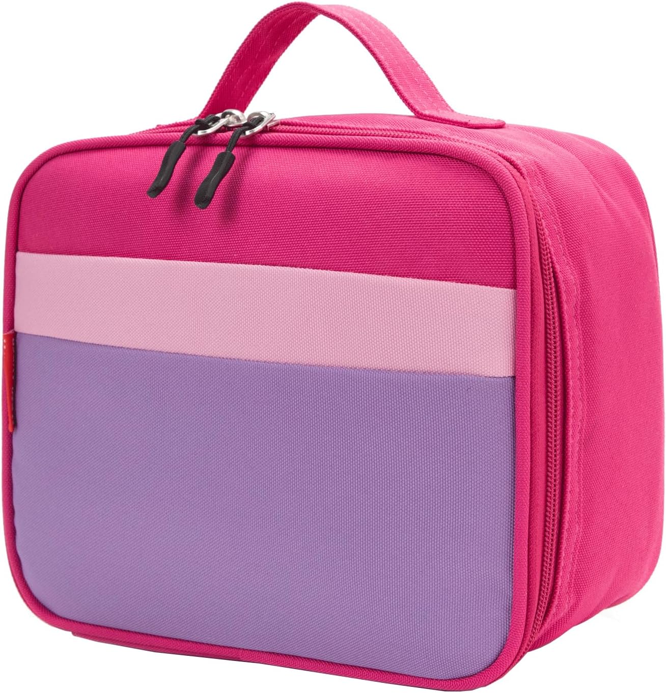 HawLander Insulated Kids Lunch Box Bag for Boys and Girls, Standard Size for School (Glitter Purple)