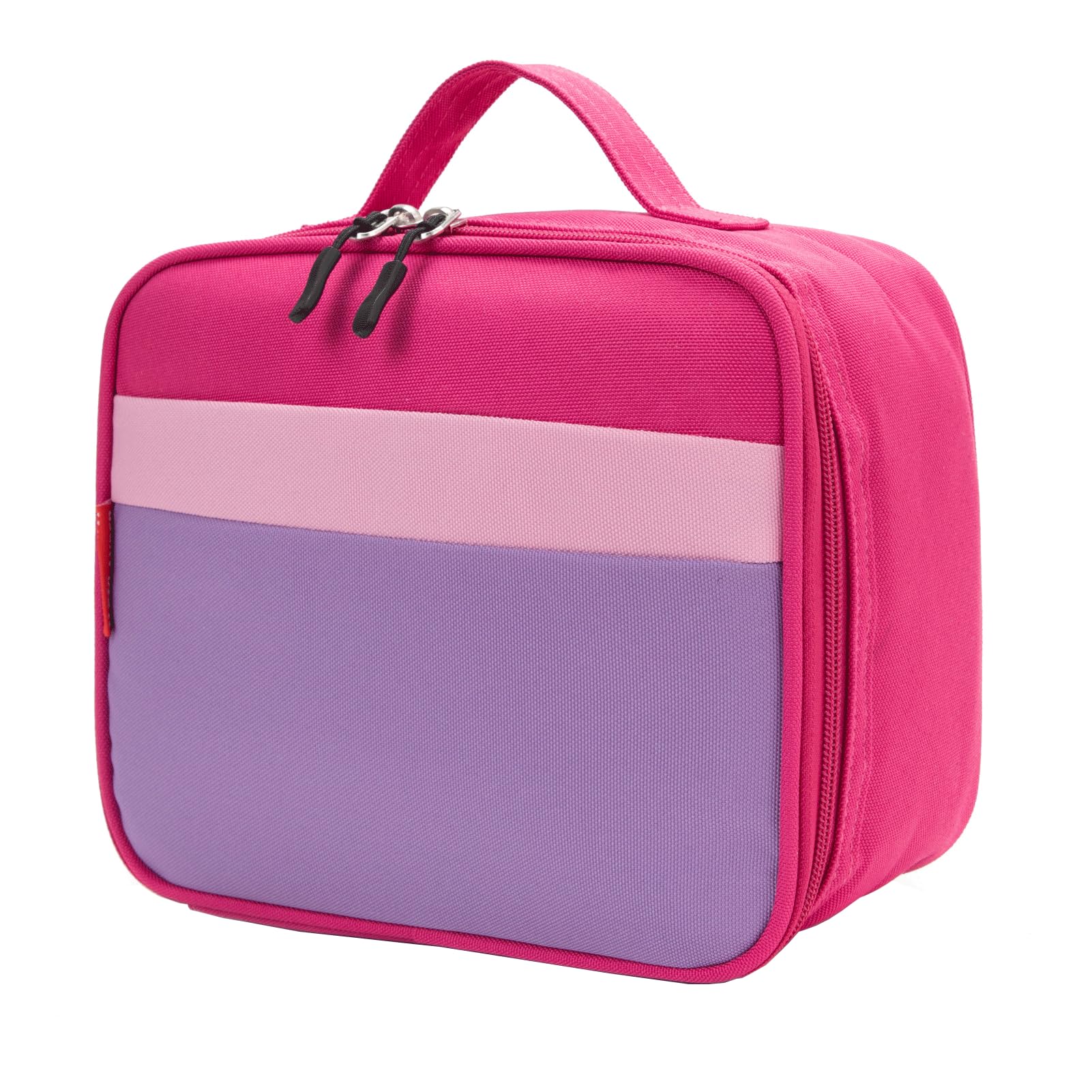 HawLander Insulated Kids Lunch Box Bag for Boys and Girls, Standard Size for School (Glitter Purple)