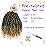 Bileaf Short Passion Twist Hair 6 Inch Pre-twisted Passion Twist Crochet Hair 8 Packs Pre-looped Crochet Passion Twist Braiding Hair for Women and Kids Bohemian Synthetic Hair Extensions T27