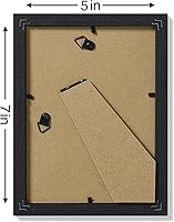 Vista 9 de Vittanly 5x7 Picture Frames Set of 9, Shatter Resistant Plexiglass, Display 4x6 Pictures with Mat or 5x7 without Mat, Photo Frames for Wall or Black