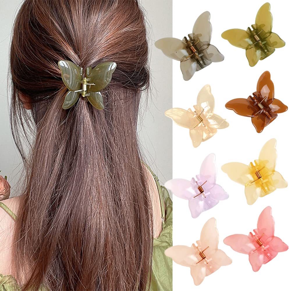 4 PCS Butterfly Hair Claw Clips for Women Thick Hair