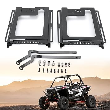 2 Pack UTV RZR Seat Lowering Base Seat Lower 1.5" and Recline 6 Degree Adjustment Bracket For Polaris RZR 800/900 / S 1000 / XP 1000 / XP Turbo/General