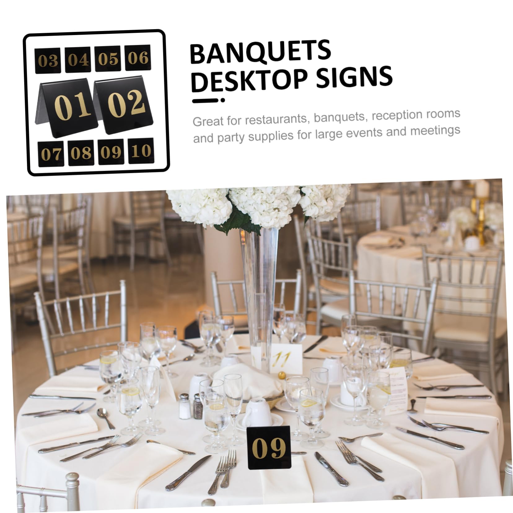10 Stück Tischnummern Doppelseitig Für Hochzeiten Geburtstagsfeiern Catering Wiederverwendbare Tischaufsteller Klare Sicht Stilvolles Design
