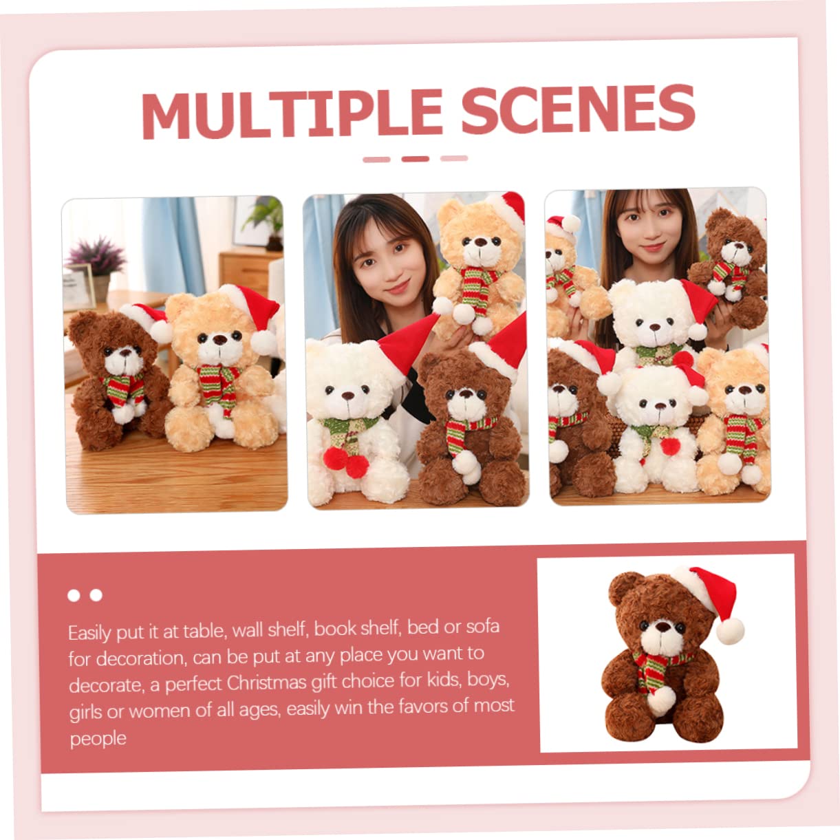 Amazon.co.jp: TENDYCOCO クリスマスくま ホリデーグッディバッグ