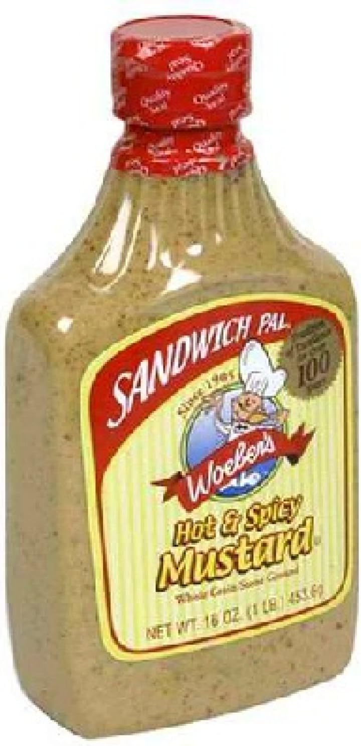 Woeber Mustard Sandwich Pal Hot Spicy, 16 oz