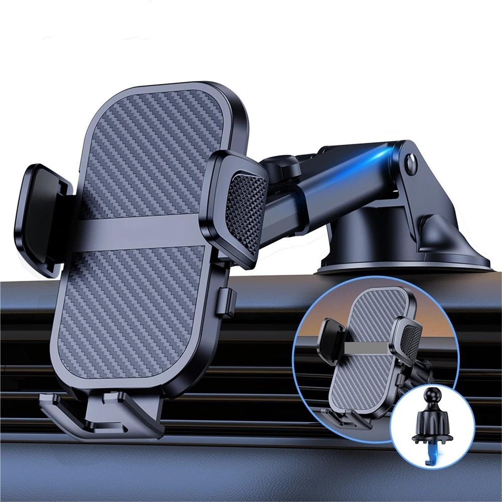 Soporte Movil Coche Soporte Auto Móvil Soporte para Coche súper Estable para salpicadero, Parabrisas y ventilación, Compatible con Todos los teléfonos móviles.(Air Vent 2)