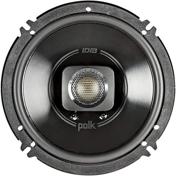 Polk Audio DB652 DB+ Series 6.5 Inch Marine Speakers, 2-Way Coaxial for Car Audio & Boat, 40-22kHz Frequency Response, Polypropylene Woofer Cone, 3/4 Silk Dome Tweeter, Black