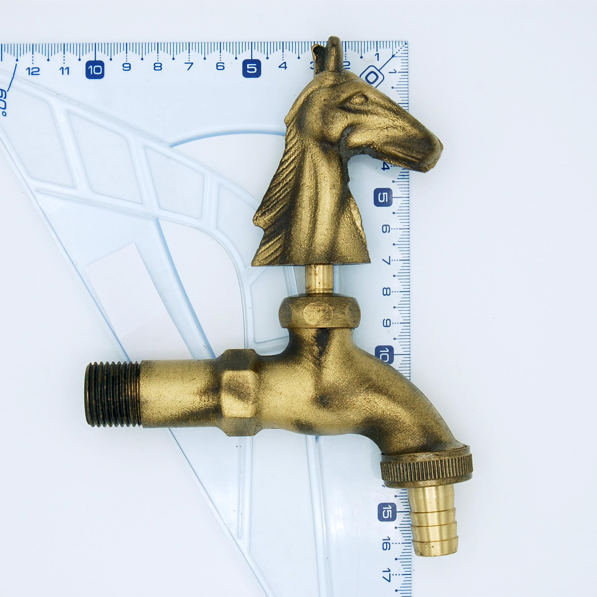 GRIFO JARDIN 1/2" DECORATIVO "CABALLO" CON RACOR MANGUERA