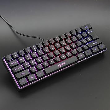 VMS INDIAGaming Mini Wired Keyboard RGB Backlit USB for Laptops Black Keyboard