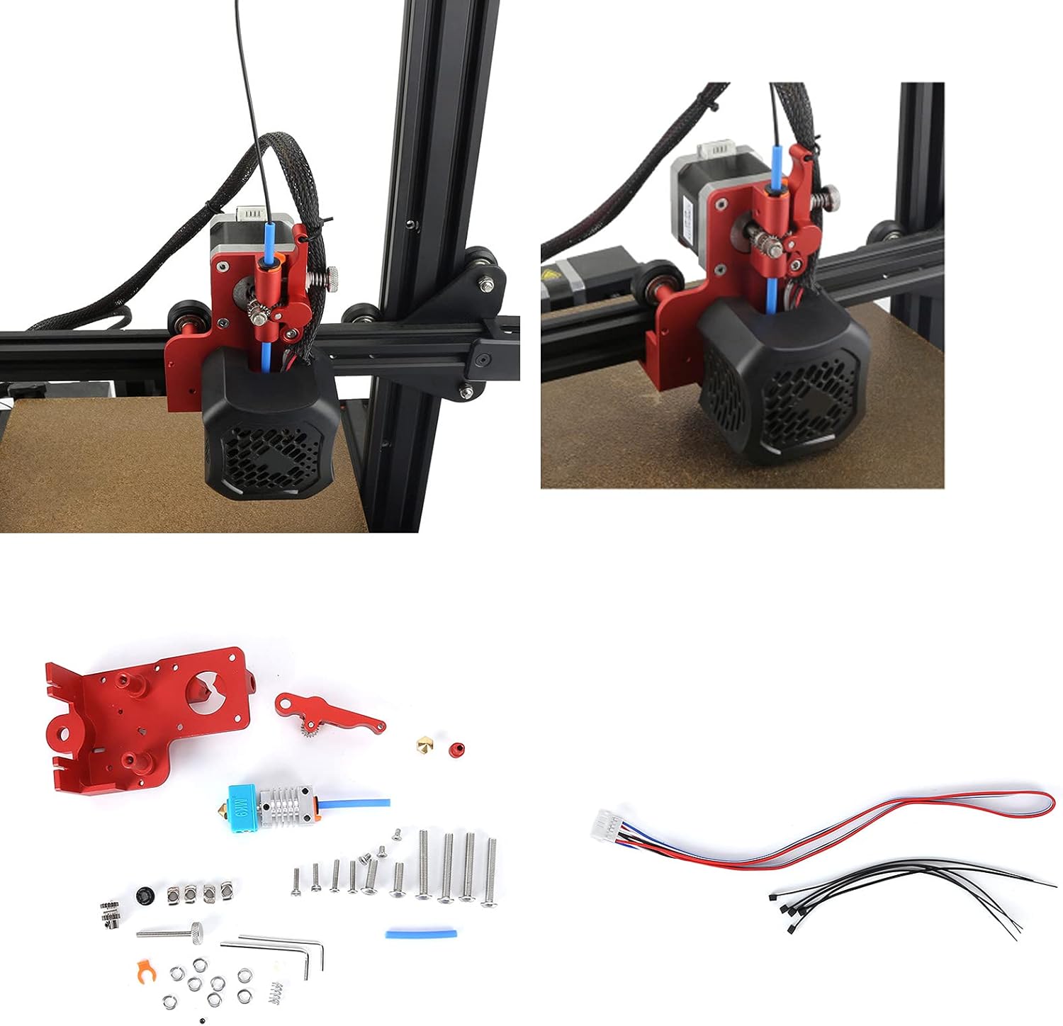 review Extruder Kit 2 Gear Short Range Mounting Plate 3D Printer Parts Accessory for Ender‑3 3S V2