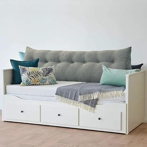 Miniatura 7 de WOWMAX - Almohada triangular para posicionamiento corporal, almohada de lectura, grande, para cabecera, soporte de espalda, cojín lumbar con funda