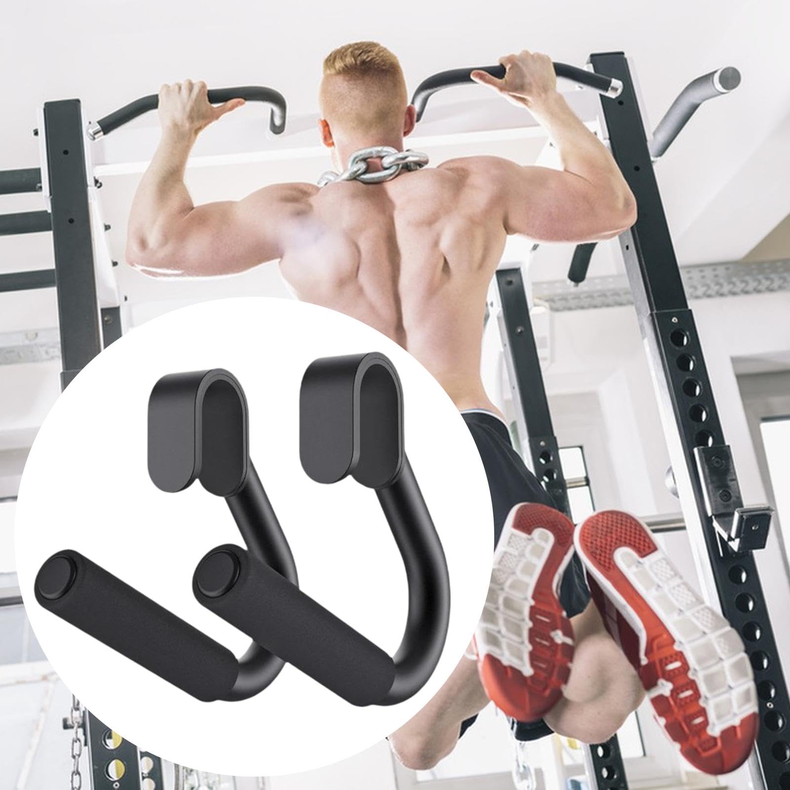 2 Stück Double D Rudergriff-Kabelzug-Zubehör für Fitnessstudios, rutschfeste Widerstandsbänder-Griffe Neutraler Griff für Klimmzugstangen, Rückentraining, Langhanteln, Kabelzug-Aufsatz