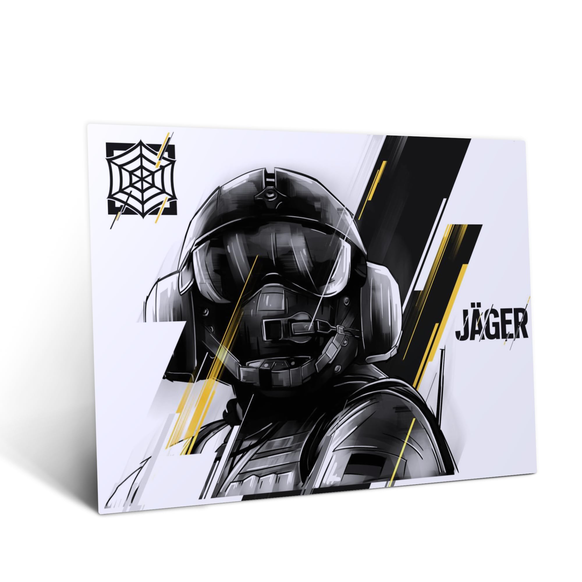 Displate Metal Poster Six Siege Jager Wandbild 32 x 45 cm | Magnetische Befestigung Wandposter. Wanddeko, Metall Wandkunst, Wanddekoration im Wohnzimmer in Schlafzimmern & Büros.
