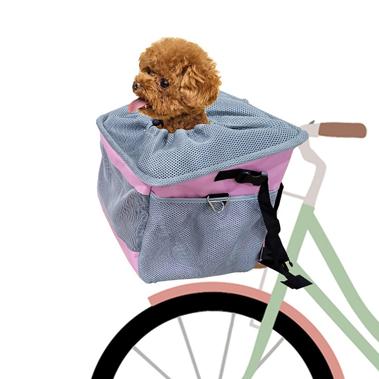 Cestino Anteriore In Vimini Per Biciclette - Design Classico Con Cinghie In Pelle Regolabili - Foto 8