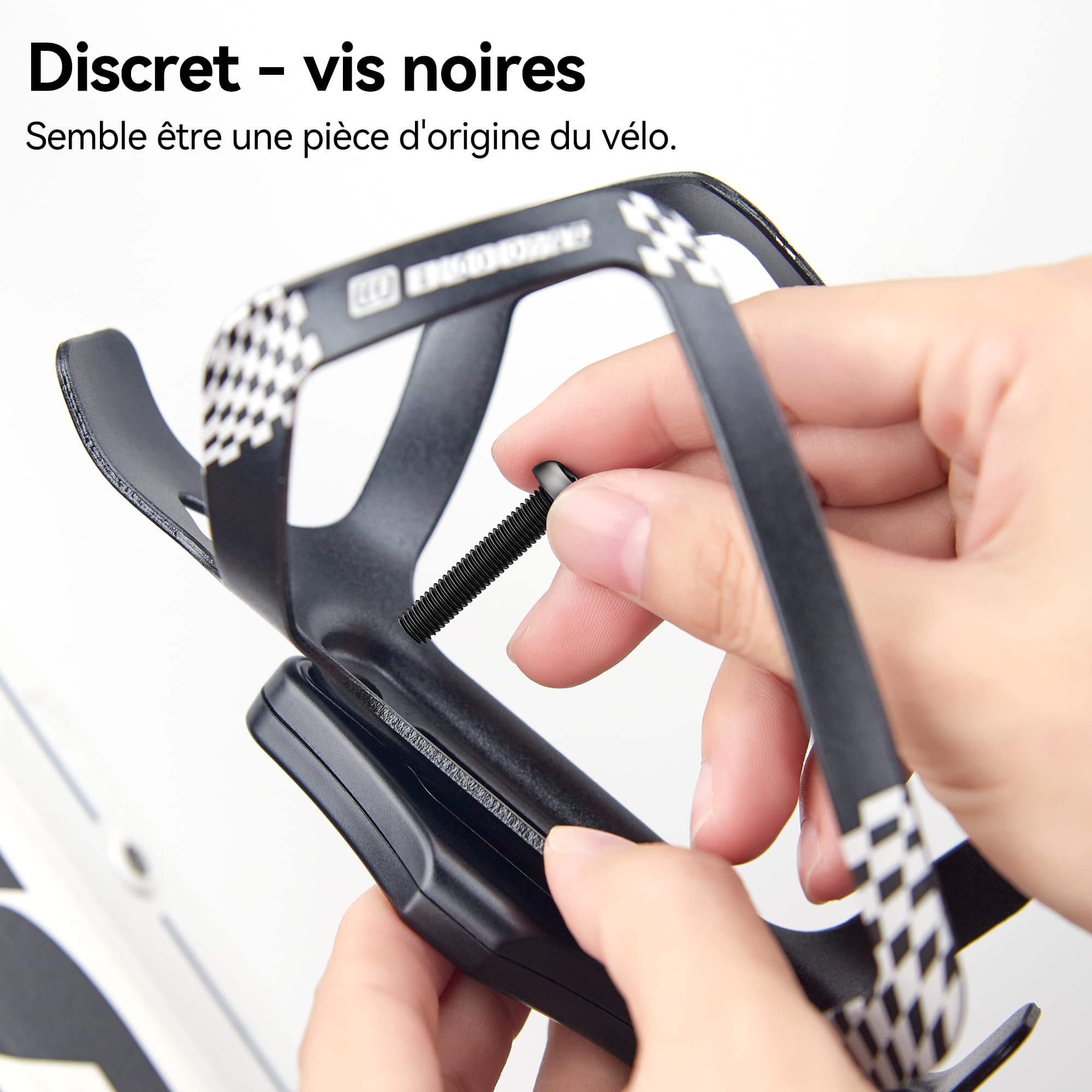 CITYWAY Support imperméable pour vélo AirTag, caché sous le porte-bouteilles, vis de sécurité, antivol, sécurité discrète (noir)