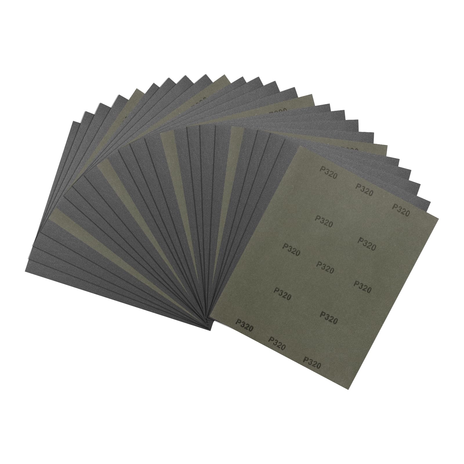 Kozelo 25pcs Sand Papers - [9 x 11 Inch x 320 Grits] Wet Dry Sandpaper Sheets for Metal Auto Wood Polishing and Scratches Removing, Silicon Carbide Abrasive