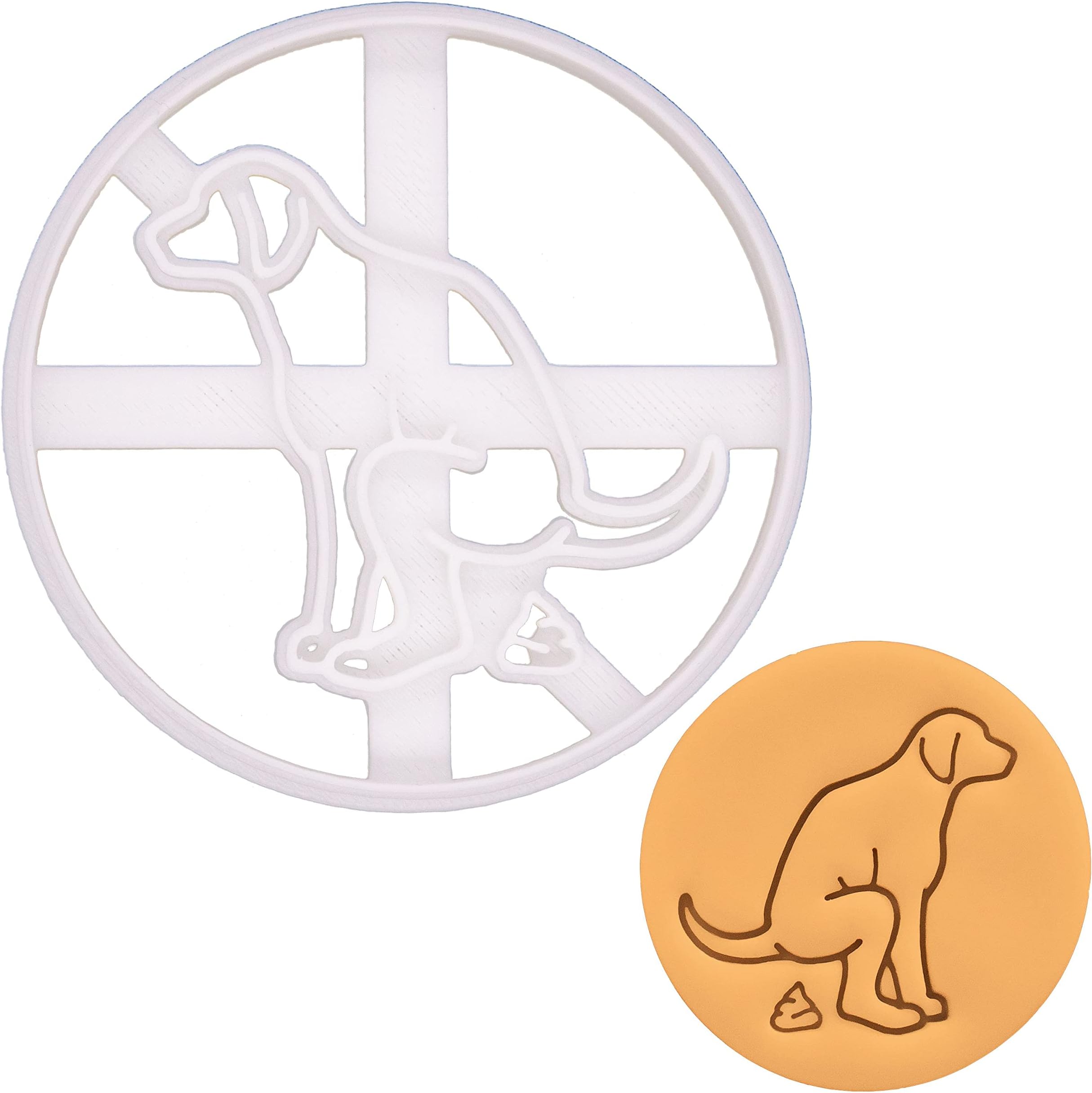 Dog Pooping Sign cookie cutter, 1 piece - Bakerlogy