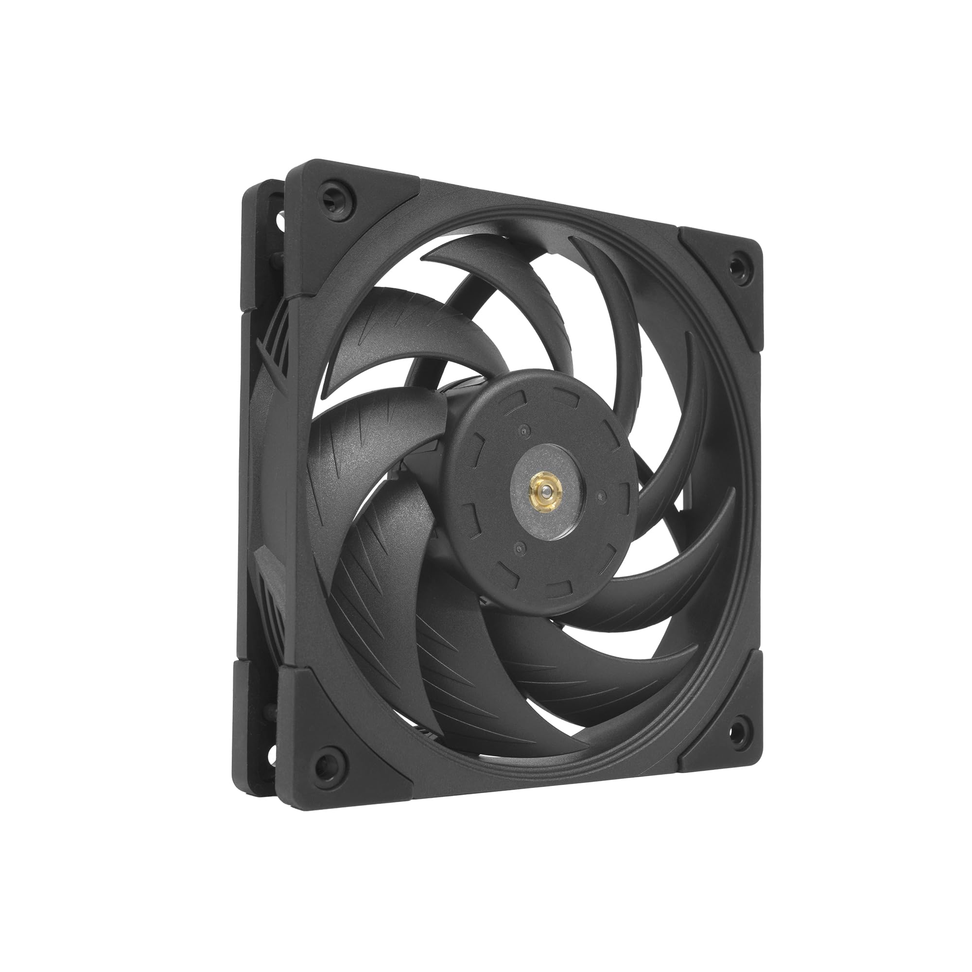 Mars Gaming MFNC, Ventilador PC PWM 120mm, Rodamiento FDB de Cobre Hiperbalanceado, Ventilador Silencioso con Diseño de Aspas Híbridas, Ventilador Ordenador Profesional, Negro