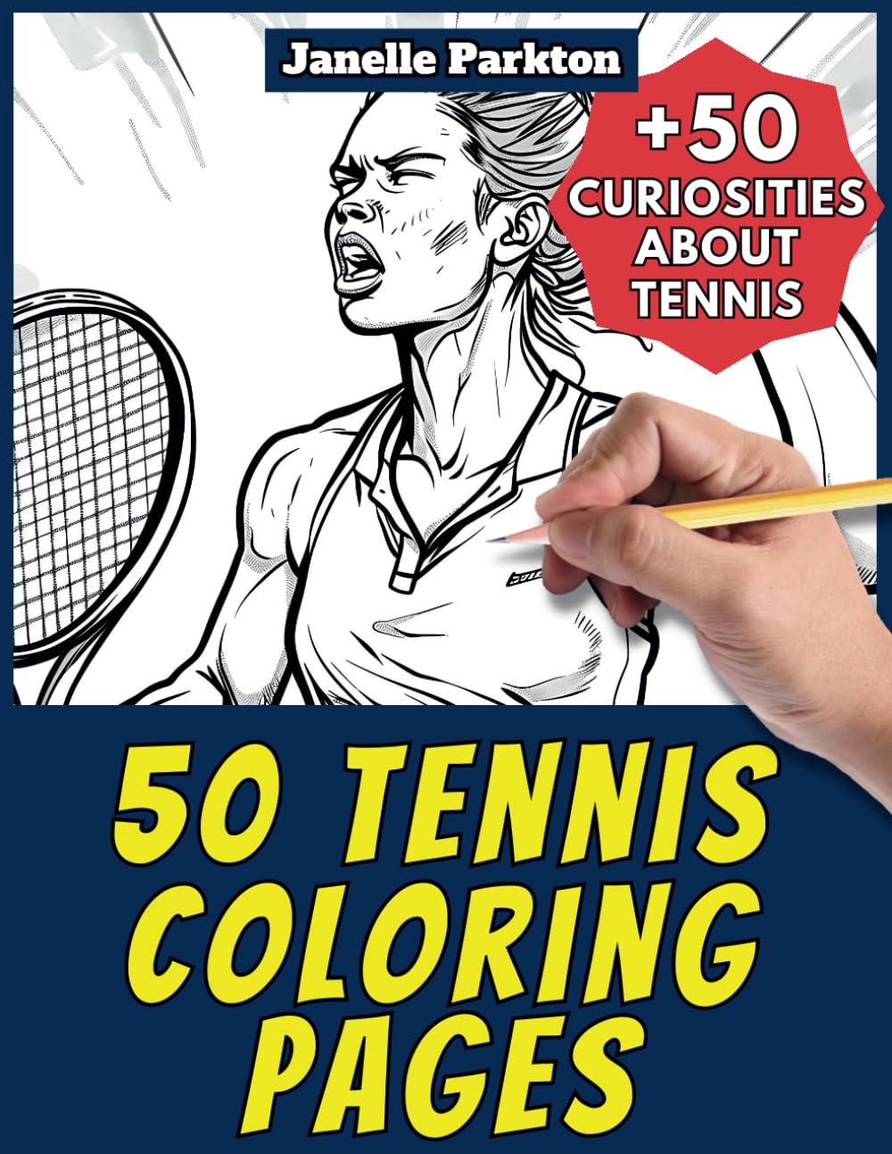 Tennis Racket Color In Tennis Racket Coloring Page A Cute And Funny Coloring Page Of A Girl