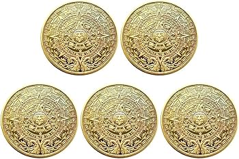 Amazon | URUON マヤ文明 アステカカレンダー コイン メタル 記念