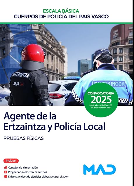 Portada de Agente de la Escala Básica de los Cuerpos de Policía del País Vasco . Pruebas físicas