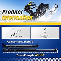 Vista 3 de ARANA SF280M300 Amortiguadores de Resorte de Gas de 28 pulgadas 300Lb 28 pulgadas 1335N Soporte de Elevación para Trineo Súper Resistente Remolque