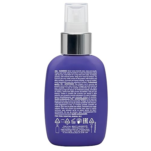 Miniatura 2 de ALFAPARF MILANO Semi di Lino - Spray antiamarillo rubio para cabello rubio, platino y plateado, espray aclarador sin sulfato, elimina los tonos