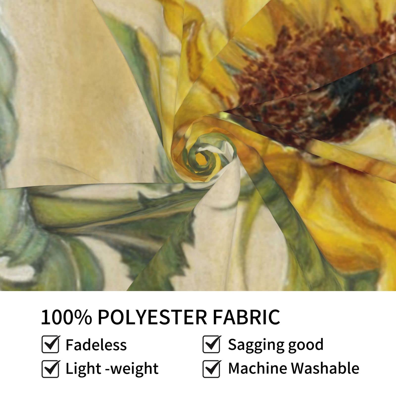 MERCHR Wandteppich Sonnenblumen-Motiv – ästhetischer Wandbehang, Vintage-Design, Polyester, Verschiedene Größen
