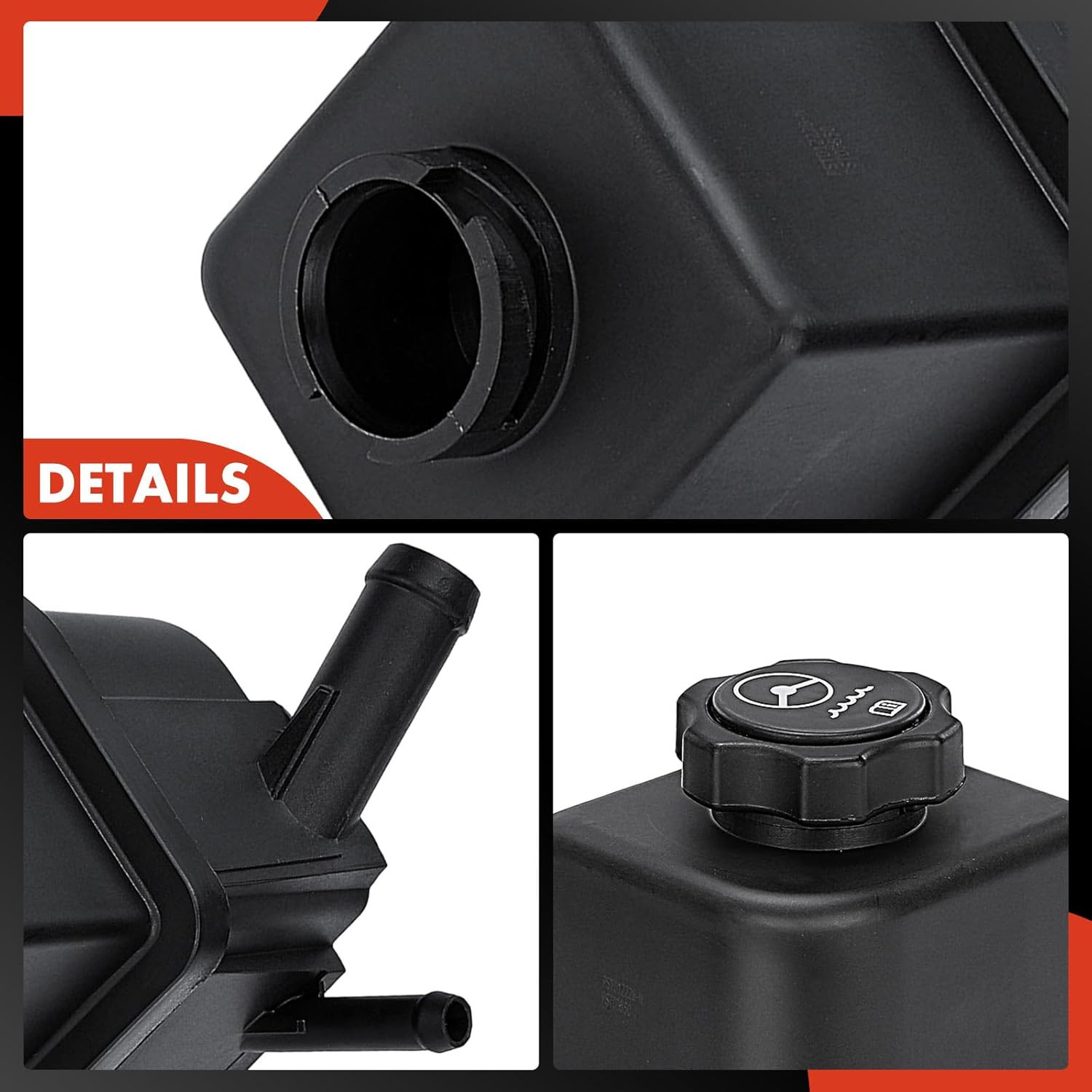 A-Premium Power Steering Reservoir/Tank with Cap Compatible with Chevrolet Camaro 2010 2011 2012 2013 2014 2015, V6 3.6L