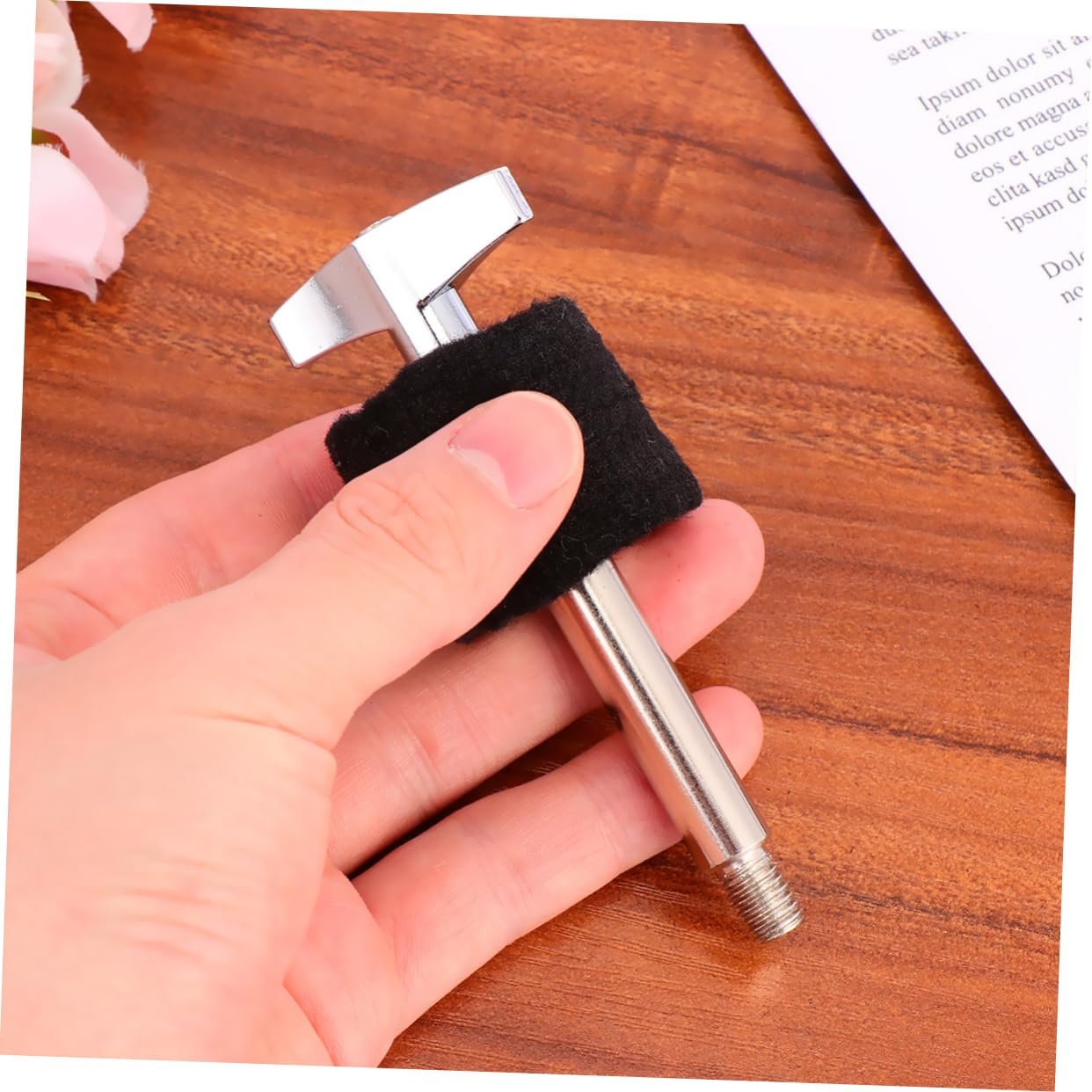 Sosoport Iron Plating Cymbal Stacker for Alto Drum Durable Hanging Screw Drum Accessories Easy to Install Drum Kit Supplies Polished Design for Lasting Use Black