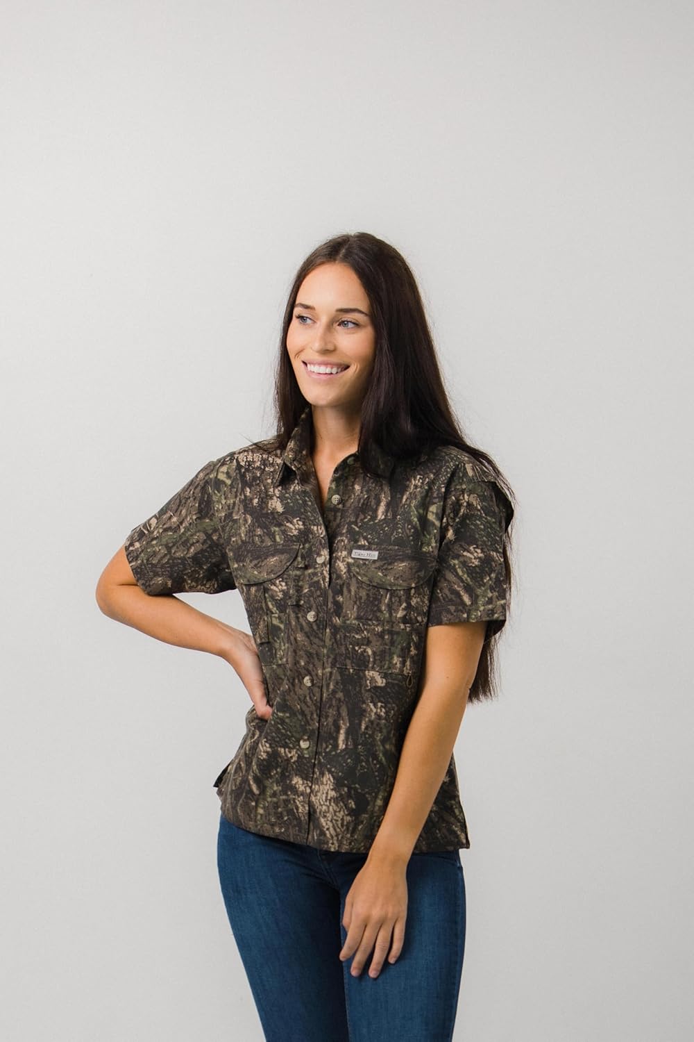 Ladies Camouflage Fishing Shirt Short Sleeves - Image 4