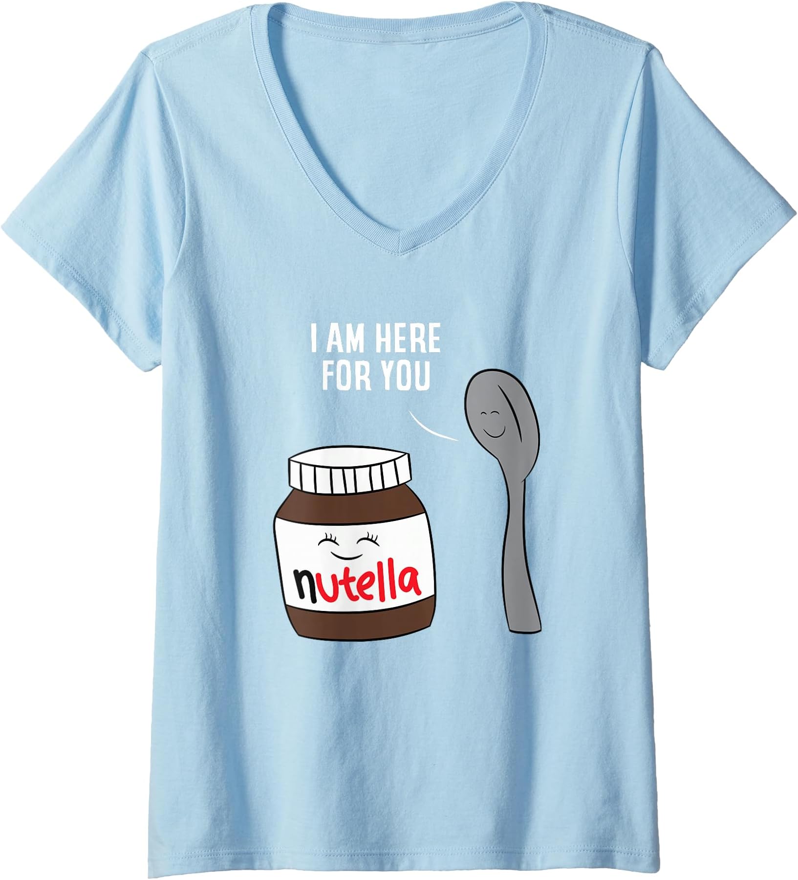 Womens Valentine Nutella Men's Couple/Partner Gifts V-Neck T-Shirt