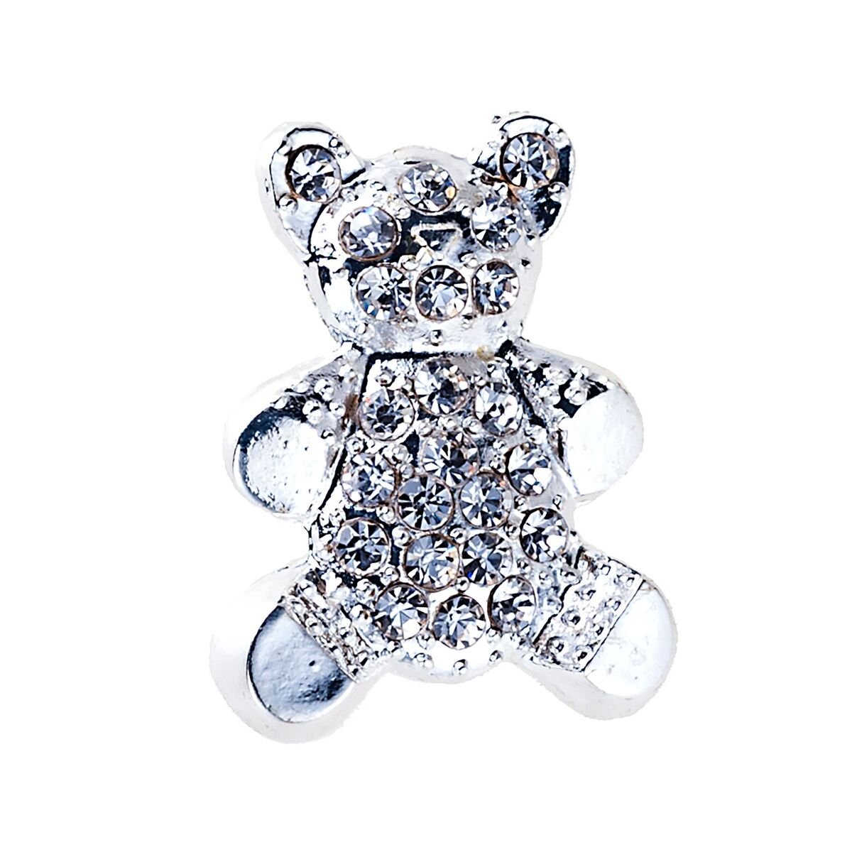 Broche de osito Mopec M1130 con strass para decorar recuerdos de bautizo y detalles infantiles