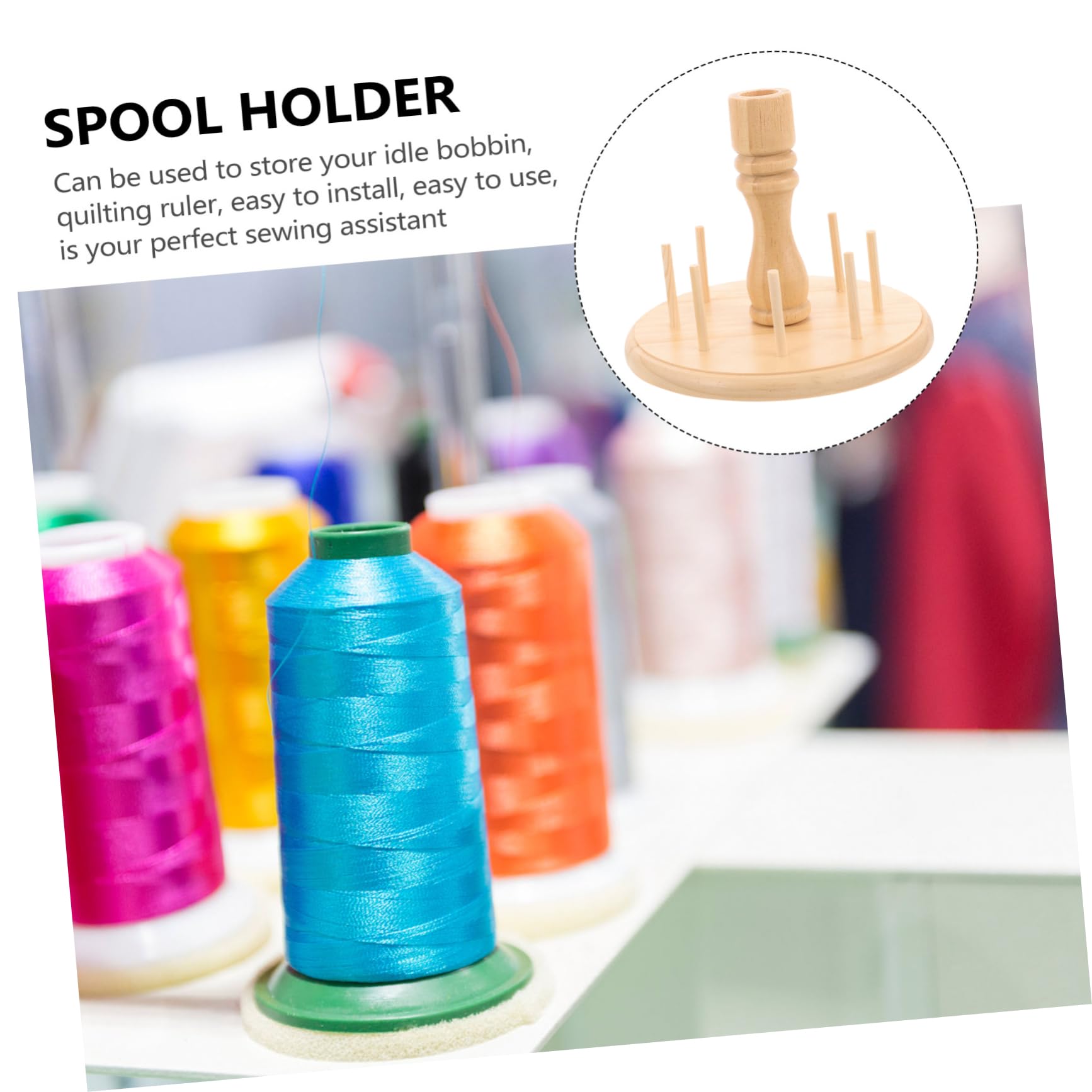 Gadpiparty 3 Stück Nähgarnhalter Achsen Spulenständer für Garnrollen Platzsparender Fadenorganizer mit Kreativem Design für Effektive Aufbewahrung von Nähgarn