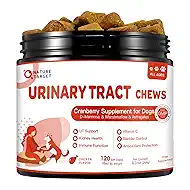 NATURE TARGET Dog UTI Treatment, Cranberry Supplement for Dogs – Urinary Tract & Bladder Support with D-Mannose, Marshmallow, Astragalus – Vet Formulated Immune & Kidney Support – Chicken, 120 Chews