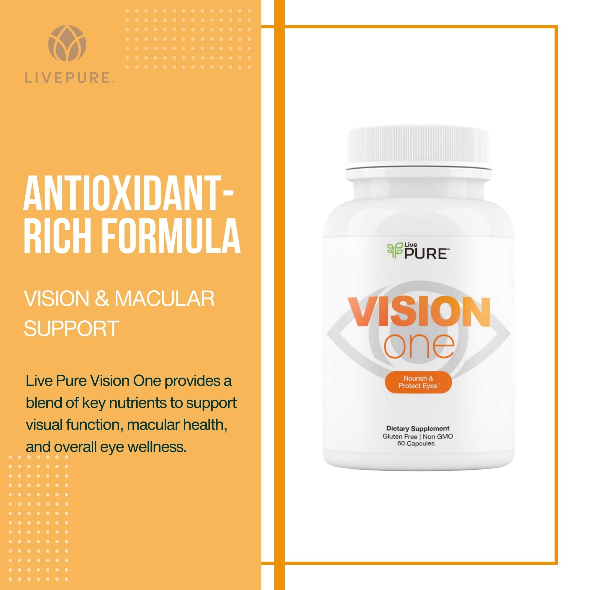 Amazon.com: Pure Vision ONE Advanced Eye Support Supplement | 60