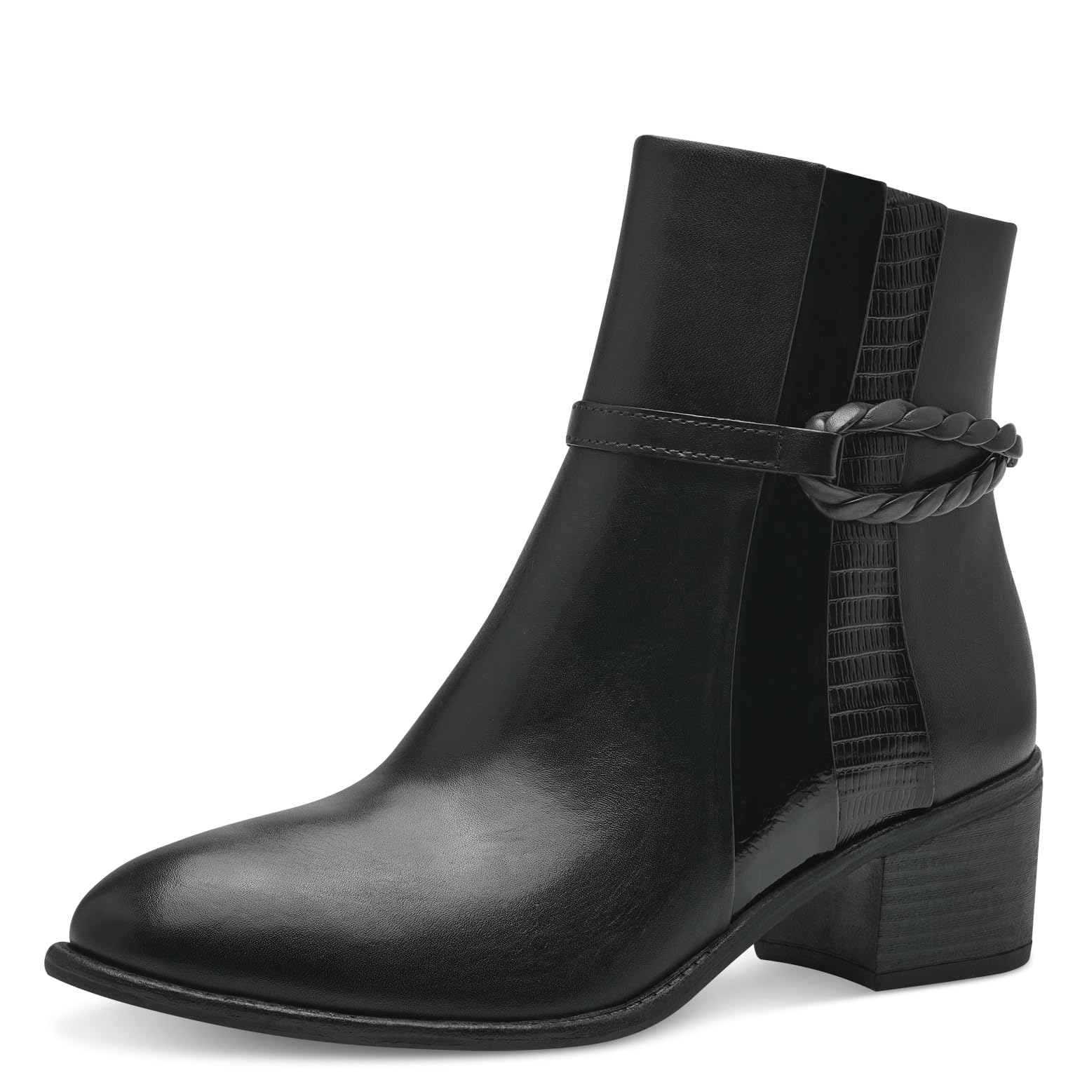MARCO TOZZI Women's 2-25325-41 Boot Heel, Black Comb, 6.5