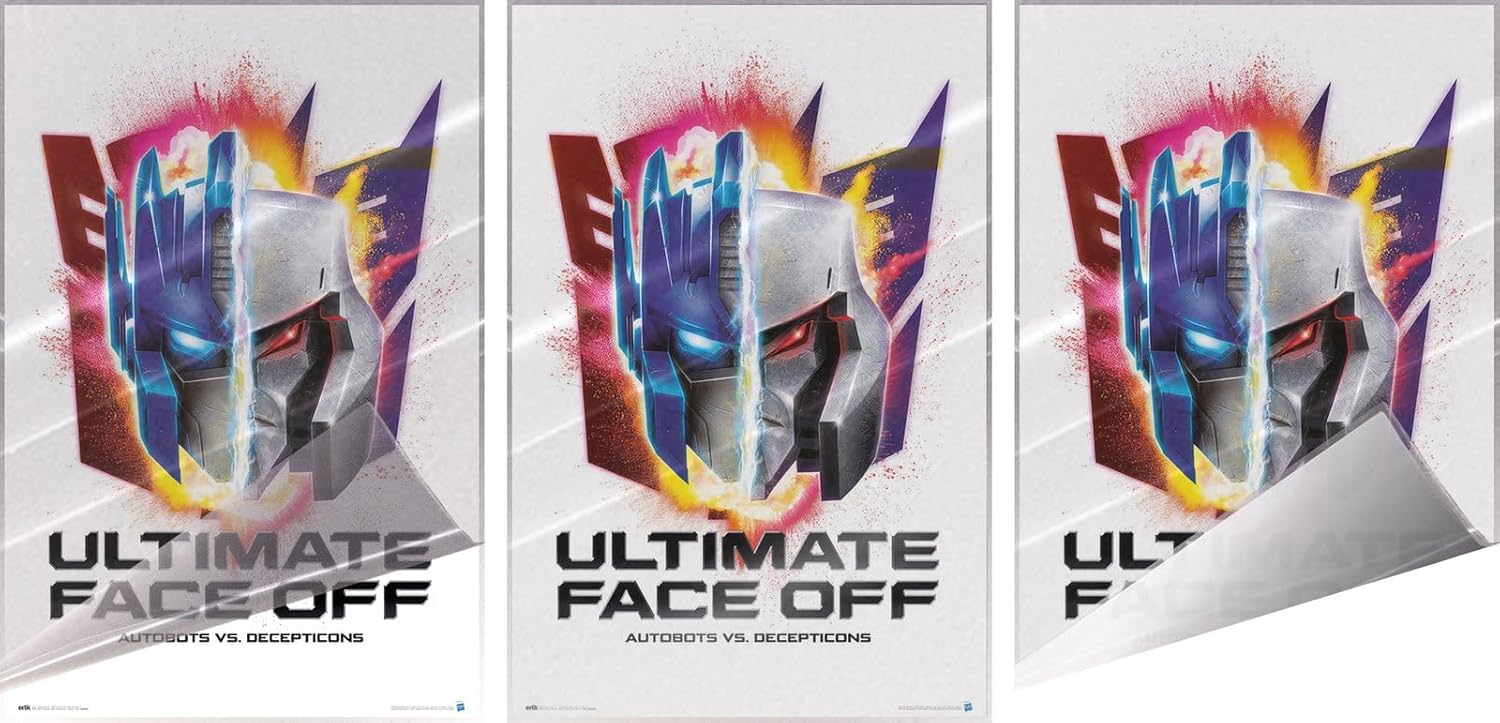 Transformers - TV Show Poster (Ultimate Face Off - Autobots Vs. Decepticons) (Size: 24" x 36") (Laminated Poster & Strips)