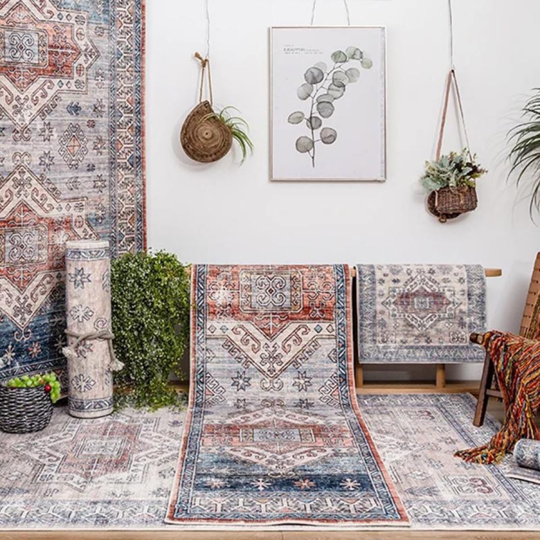 mongdodo プリントデザインフラットラグ 約180×280cm タイプ