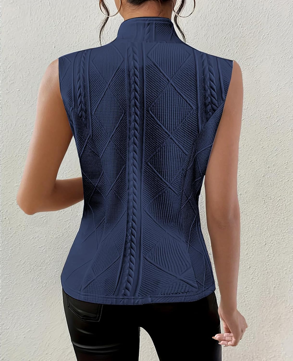 MINTLIMIT Vest for Women Sleeveless Button Down Blazer Knit Tank Top Summer Casual Waistcoat Vests - Image 2