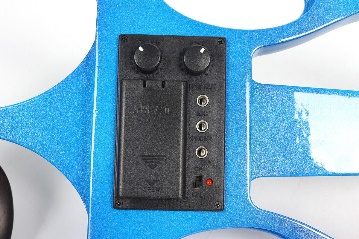 Violino Elettrico di Dimensioni Standard, Corpo in Legno massello, Accessori in Ebano, Kit per Violino Elettrico Silenzioso con Custodia, Archetto, Cavo per Principianti, Studenti e Adulti i