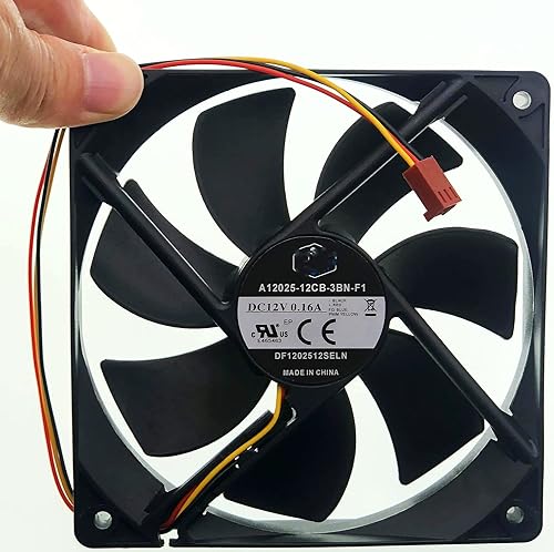 Miniatura 7 de para A12025-12CB-3BN-F1 12025, para cajas de computadora, ventilador de refrigeración de computadora,Ventilador de enfriamiento de caja de 12V 0.16A