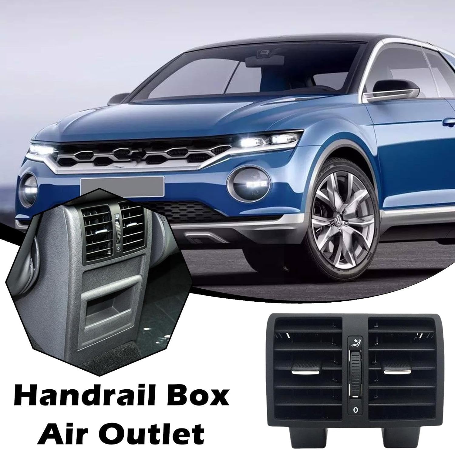 Air Conditioner vent outlet Car Air Conditioning Rear Air Vent Rear Air Conditioning Outlet Vent Replacement for VW For 2003-2015 AC outlet grille