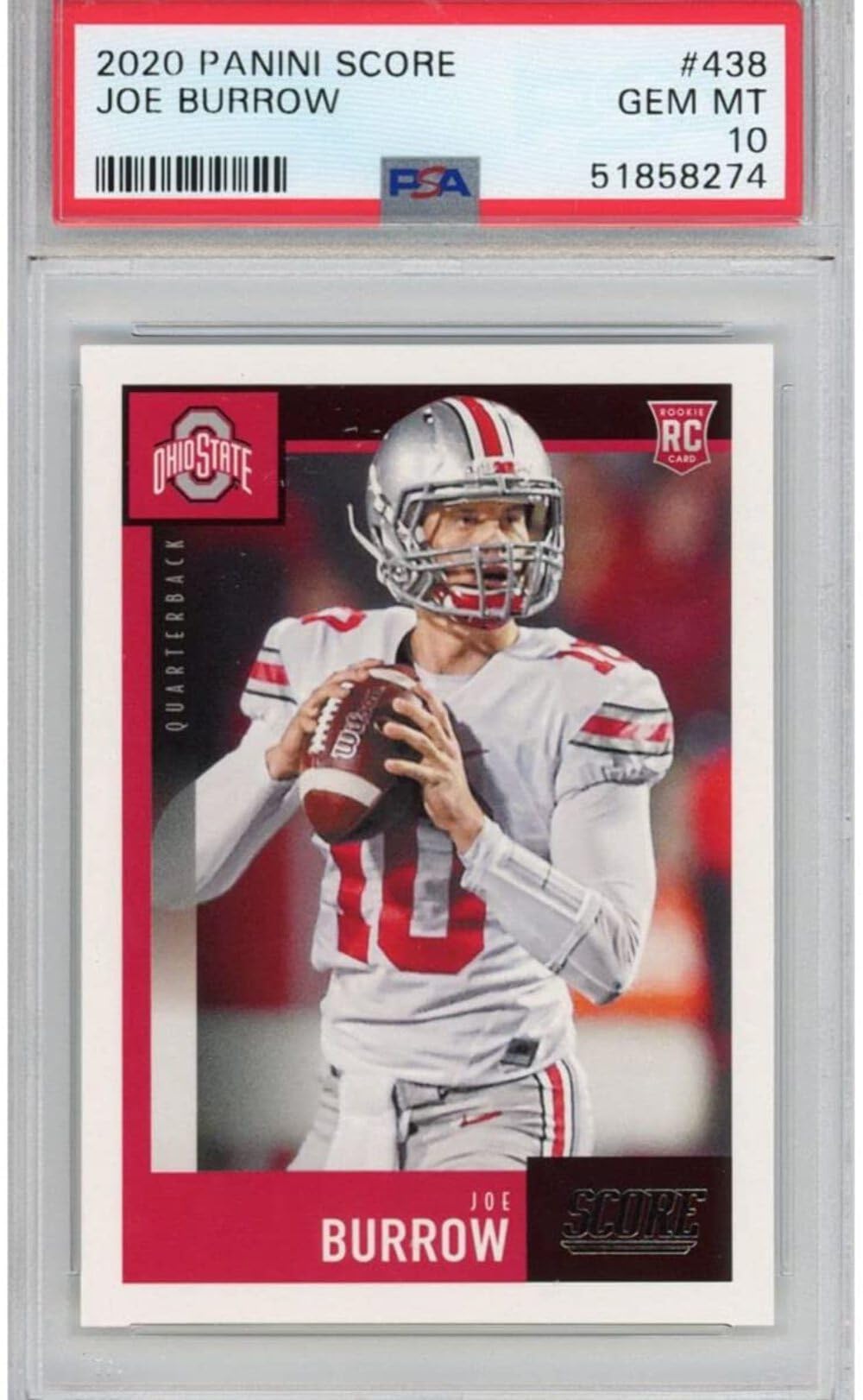 valuableページ Amazon.com: Graded 2020 Panini Score Joe Burrow #438 Rookie