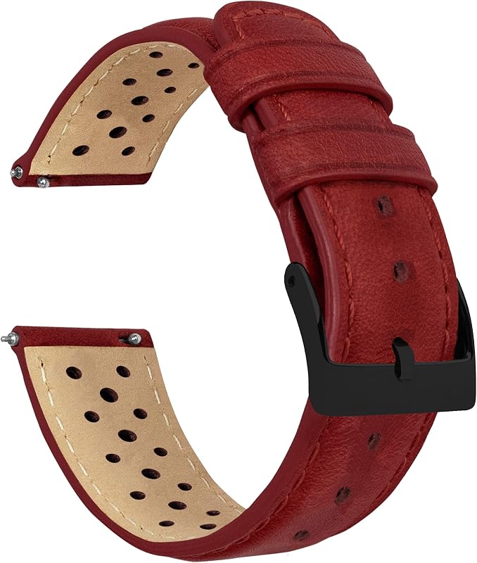Correas de cuero Barton Racing & Rally Horween con barras de resorte de liberación rápida integradas - Correas de reloj