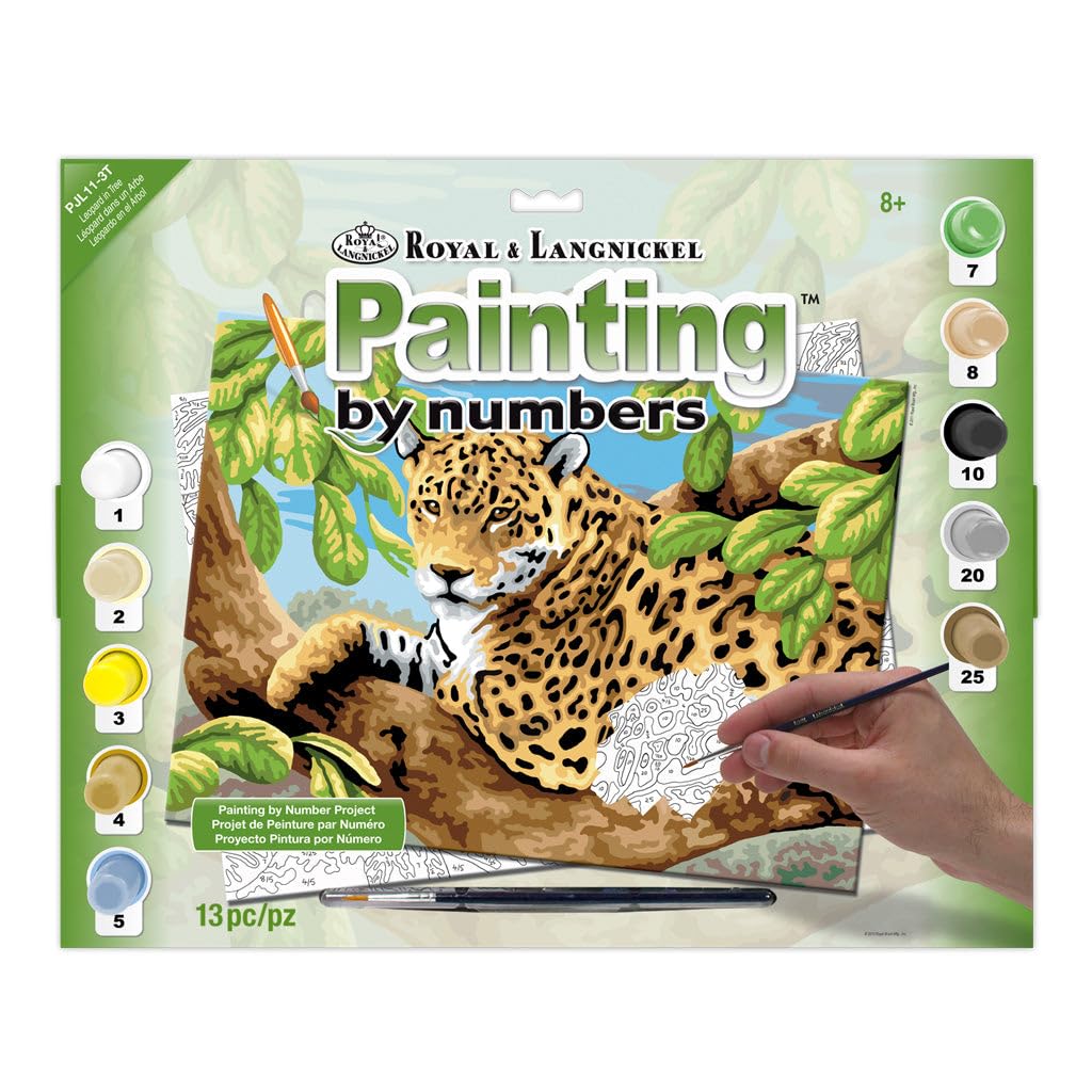 Royal & Langnickel Junior Large Paint by Number Kit 15.25"X11.25", Leopard in Tree