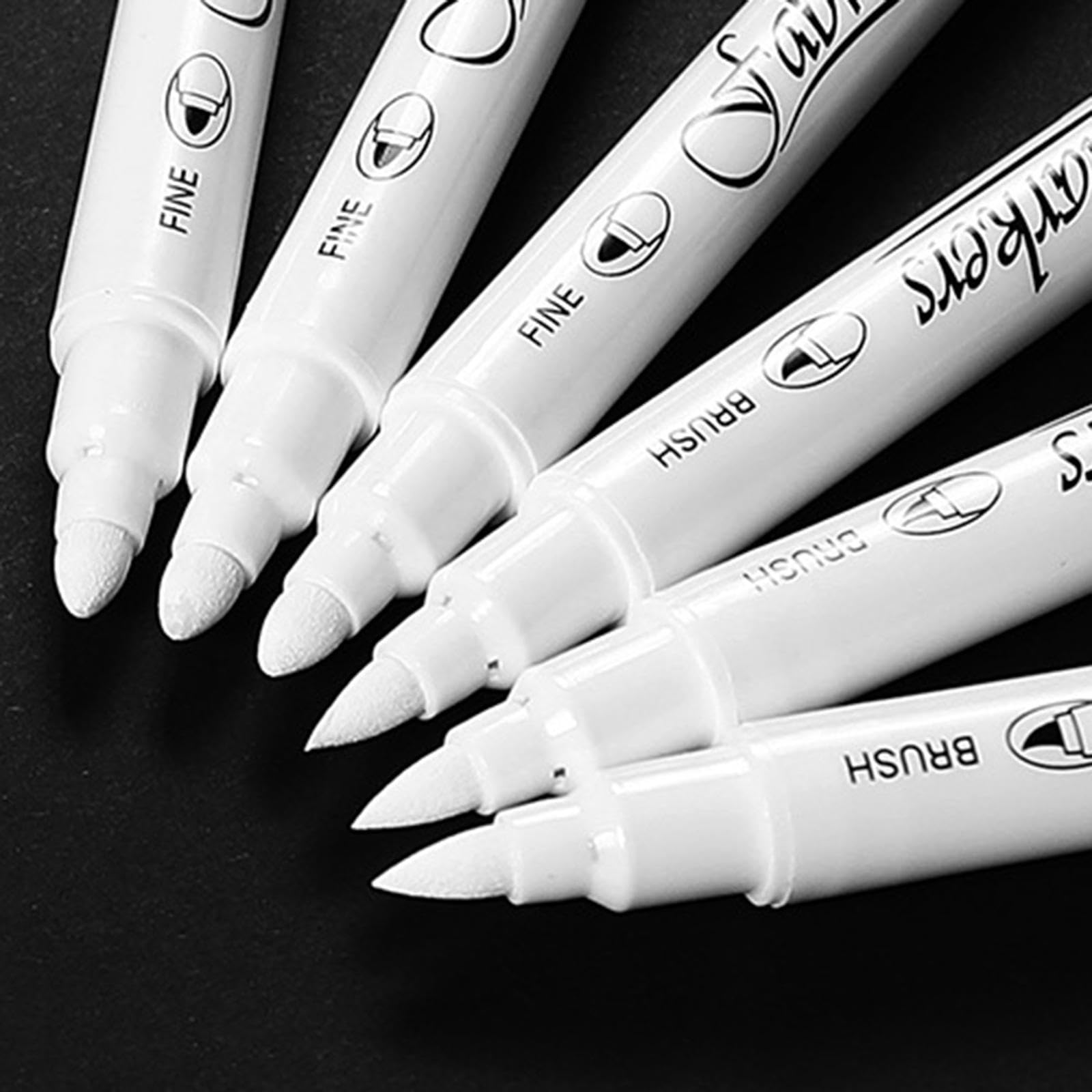 Lot de 10 marqueurs permanents en gel blanc huileux pour peinture sur roche, artiste en céramique